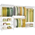 thumbnail image 1 of Ulif E1 Max Heavy Duty Closet Garment Rack, Adjustable Metal Freestanding Expandable Clothing Storage with 4 Hanger Rods, Easy to Assemble Wardrobe, White, 1 of 8