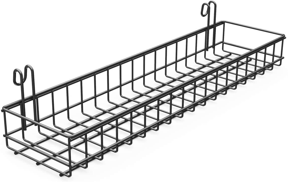 Wall Mounted Metal Wire Baskets for Kitchen Organization and Storage, Hanging Fruit Basket Black