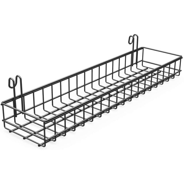Wall Mounted Metal Wire Baskets for Kitchen Organization and Storage, Hanging Fruit Basket Black