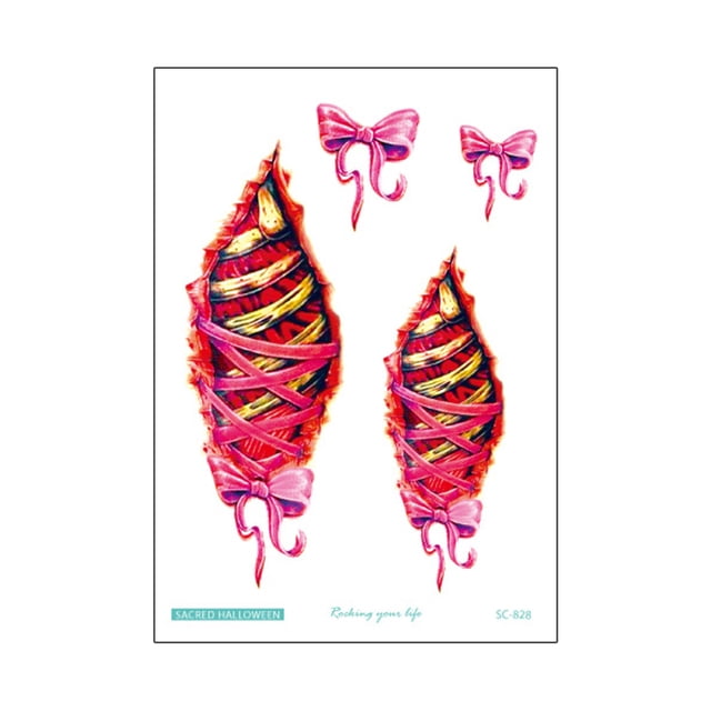 CAROOTU Halloween Stickers Waterproof Simulation Scratches Scars Bite Marks Simulation Fake Wound Tattoo