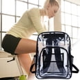 thumbnail image 1 of Clear PVC Stadium Backpack with Large Laptop Compartment 1 Count, 1 of 3