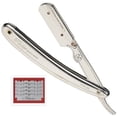 thumbnail image 3 of Parker SR1 Stainless Steel Straight Edge Barber Razor and 5 Shark Super Stainless blades, 3 of 4