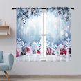 thumbnail image 2 of Goory Rideaux de Noël Luxe 2 Pcs Draperies Texturées en Lin Décoration Maison Rideau de Fenêtre Poche de Tringle Style Chambre-5 L:41 Pouces x H:91 Pouces, 2 of 6
