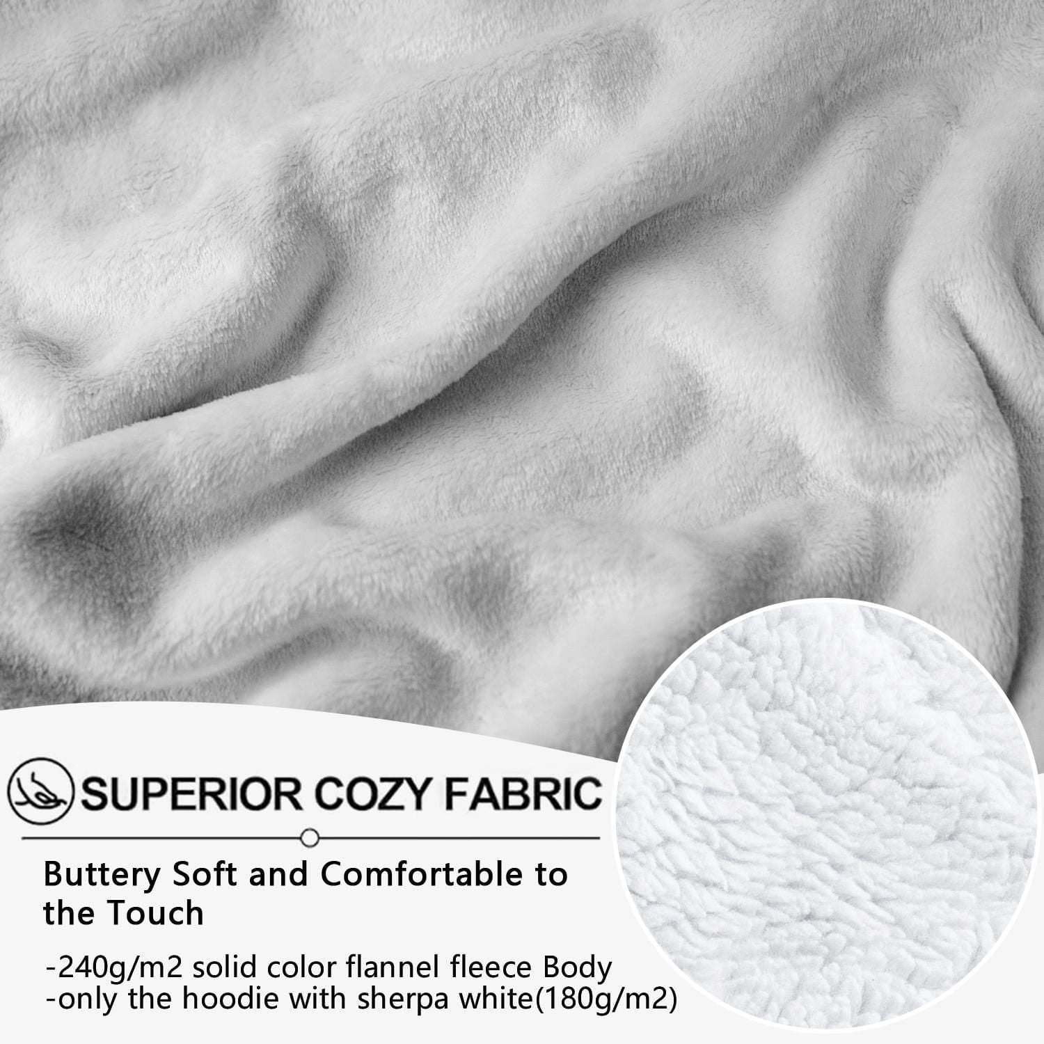 Sweat à capuche portable Marina Decoration avec manches et poche géante, couverture à capuchon surdimensionnée en peluche confortable pour adultes