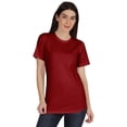 thumbnail image 1 of Inkmeso Womens Basic Crewneck Tshirt Short Sleeve Regular Fit Long Tee Workout Top, 1 of 8