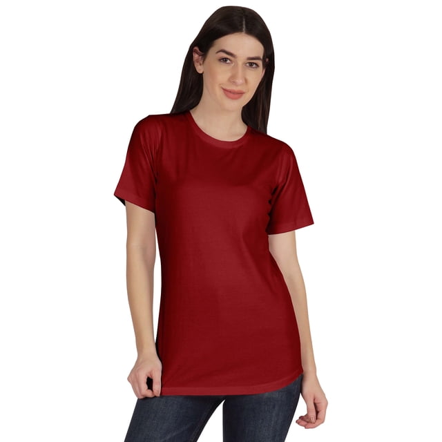 Inkmeso Womens Basic Crewneck Tshirt Short Sleeve Regular Fit Long Tee Workout Top