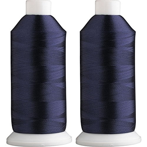 Superpunch SuperB Fil à Broder en Polyester Bleu Minuit, 5000 m, Lot de 2