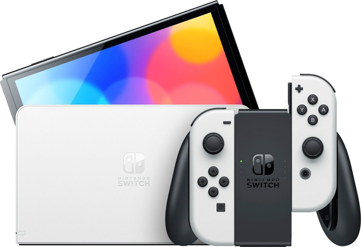 Restored Nintendo Switch OLED Model with White Joy-Con 64GB Console HEGSKAAAA (Refurbished)