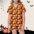thumbnail image 2 of WEAIXIMIUNG Children's Leisure Printed Button Collar Short Sleeved Top Shorts Pajama Set 6-7 Years, 2 of 4