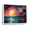 thumbnail image 2 of Designart Large Palms & Palm Trees framed wall Art, Colorful Bold Palm Trees horizon I , Palms & Palm Trees framed wall art decor, Multi-Color Traditional White Framed Wall Art, 2 of 5