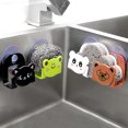 thumbnail image 3 of 2 Pcs Organiseur de Cuisine Ventouse Support d'Évier Égouttoir Porte-Éponge Rangement Support d'Évier de Cuisine Porte-Savon Égouttoir Accessoires de Salle de Bain, Ours Blanc, 3 of 9