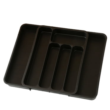 Liquidation! Plateau à Ustensiles Classique, Organiseur de Couverts à 7 Compartiments, Plateau de Rangement de Cuisine pour Fourchettes, Cuillères, Couteaux et Organisation des Ustensiles