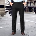 thumbnail image 1 of Pisexur Pantalon Habillé pour Homme Pantalon Chino Extensible Performance Ultime avec Taille Extensible, Pantalon pour Homme Résistant aux Plis Noir,30, 1 of 5