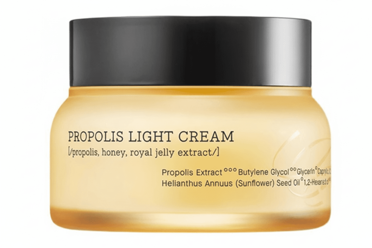 Seomou Propolis Face Cream – Lightweight Daily Moisturizer for Glowing Dewy-Looking Skin, Smooth Hydrated Complexion Appearance, Cosmetic Facial Cream for All Skin Types, 50 g