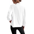 thumbnail image 3 of LUXUR Hauts à Manches Longues pour Femmes Chemises de Travail Amples Blanc m, 3 of 3