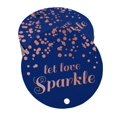 thumbnail image 1 of Inkdotpot Real Rose Gold Foil Let Love Sparkle Wedding Tags Favor Hang Paper Tags 100 Pieces, 1 of 6