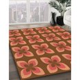 thumbnail image 3 of Ahgly Company Machine Washable Indoor Square Transitional Orange Area Rugs, 3' Square, 3 of 7