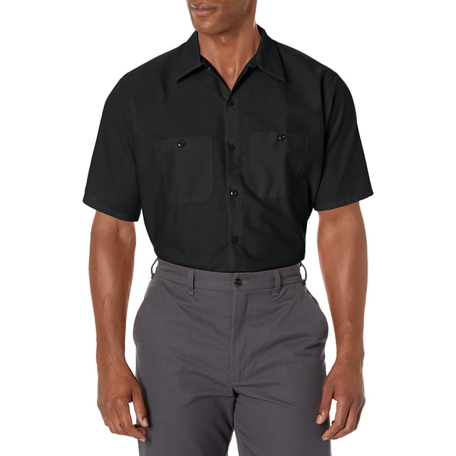 Red Kap T-shirt pour Hommes, Noir, Manches Courtes 2X-Large