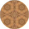thumbnail image 1 of Ahgly Company Tapis Rond Lavable en Machine Intérieur Transitionnel Orange, 3 Pieds Rond, 1 of 7