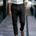 thumbnail image 5 of Men's Summer Beach Pants - Straight Leg, Breathable Fabric, Front Pockets - Formal/Casual Trousers for All Occasions, 5 of 5