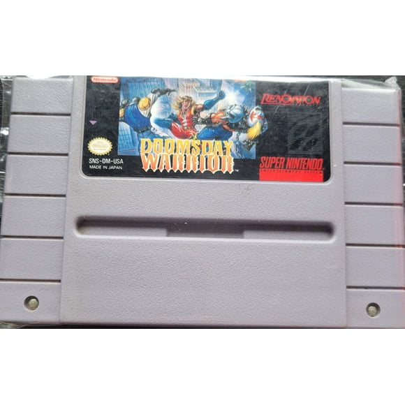 Authentic Doomsday Warriors SNES Super Nintendo System NTSC Cartridge + Protector