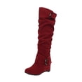 thumbnail image 1 of jsaierl Bottes Hautes Jusqu'au Genou pour Femmes d'Hiver Chaudes avec Boucle de Ceinture Semelle Compensée Chaussures Bottes Cavalières, 1 of 5
