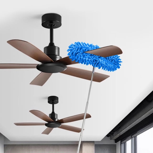 Extendable Duster Mop Multi-Functional Cleaning Brush | Microfiber Electrostatic Dusting Tool for Glass, Tile, and Hard Floors | Non-Slip Handle Washable Duster for Household Kitchen Bathroom