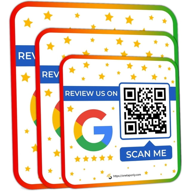 Google Review QR StickerS - 1 Pack Easy Peel and Stick Instant Google Reviews STicker - QR Code for Business, Best Customer Feedback Stickers