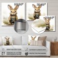 thumbnail image 4 of Designart "Portrait of Delightful Plump Nursery Rabbit II" Animal Nursery Metal Wall Art, Brown Metal Wall Decor, Nursery Metal Art Decor For Bedroom - 36x36 Inch, 4 of 6