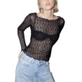 thumbnail image 1 of Faithtur Femmes Pures Crop Tops Manches Longues Équipée de Dentelle Courte Sortir Tops pour la Fête, 1 of 9