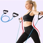 UsTZtai Elastic Resistance Bands Set with 5 Strength Levels, Pull Rope for Full Body Workout, Home Gym Strength Training Equipment for Arms Legs Back