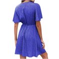 thumbnail image 3 of SMihono Robe d'Été Grande Taille pour Femmes 2023 Mode Imprimée Décontractée Printemps et Été Col en V Manches Courtes Longueur Genou, 3 of 5