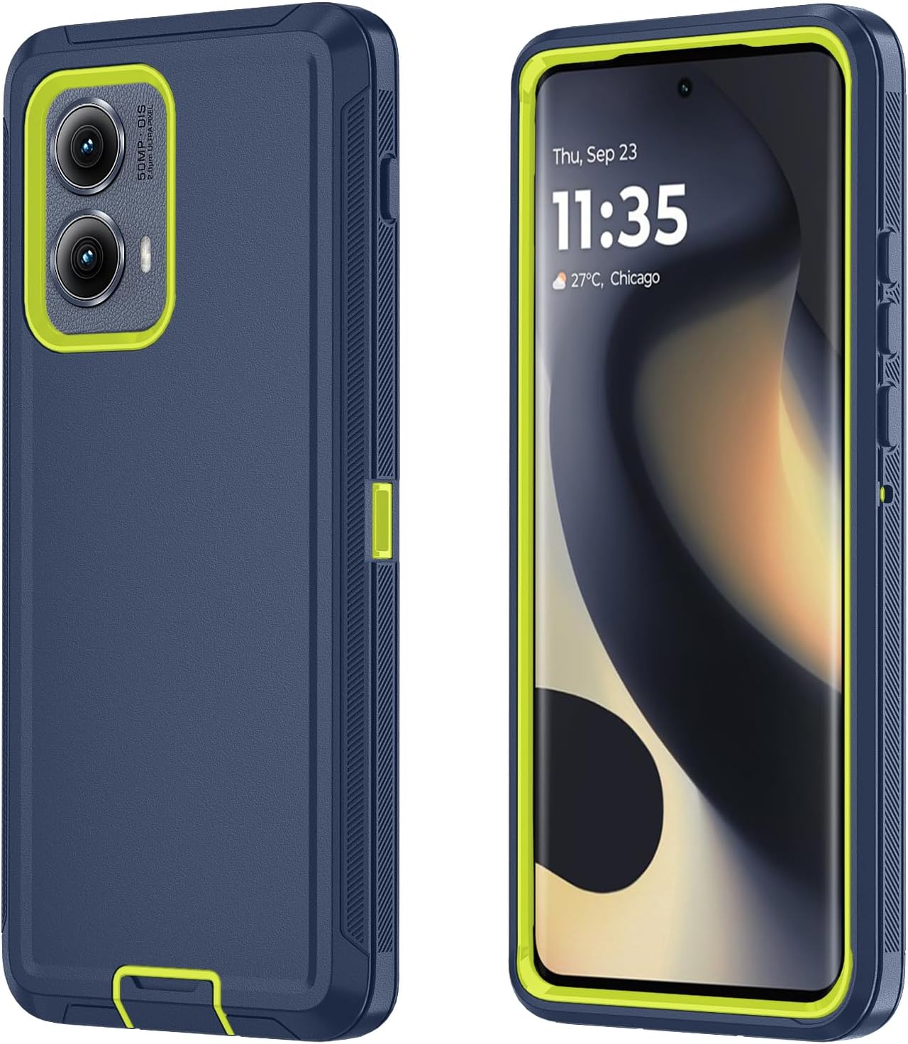 HCTian Phone Case for Motorola Moto Edge 5G 2024 Case, Heavy Duty Shockproof & Dropproof 3-Layer Cover Phone Case for Motorola Moto Edge 2024
