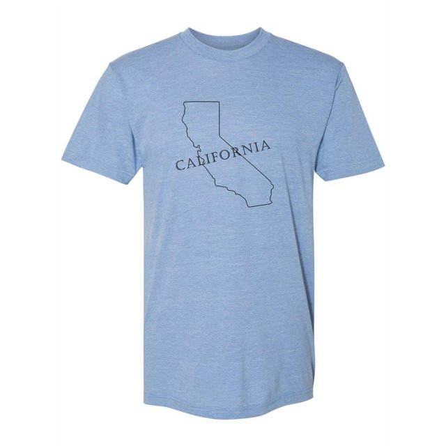 Gravity Trading Mens California State USA-Made Triblend Tee - Athletic Blue - Small