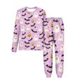 thumbnail image 3 of MKOSPLRT Pyjamas d'Halloween pour Tout-Petits Filles Garçons Vêtements de Nuit Ensembles 2 Pcs Manches Longues Col Ras du Cou Hauts Bas de Pyjama Tenue de Détente des Fêtes 3-15 Ans, 3 of 10