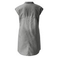 thumbnail image 4 of 2025 Robes Décontractées pour Femmes à Col Rabattu Robes d'Été pour Femmes en Denim Robes de Fête Sans Manches Robes en Coton pour Femmes Décontractées d'Été Évasées, 4 of 5
