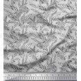 thumbnail image 1 of Soimoi Polyester Crepe Fabric Leaves & Floral Block Print Fabric by Yard 52 Inch Wide, 1 of 3