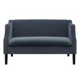 thumbnail image 1 of Home Fare Tight Back Velvet Loveseat in Charcoal Gray, 1 of 2