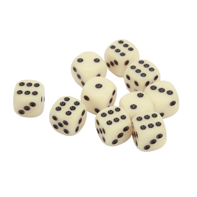 30PCS Plastic Dice Set, Round Corners Dice For Table And Board Games 16MM 6 Sided