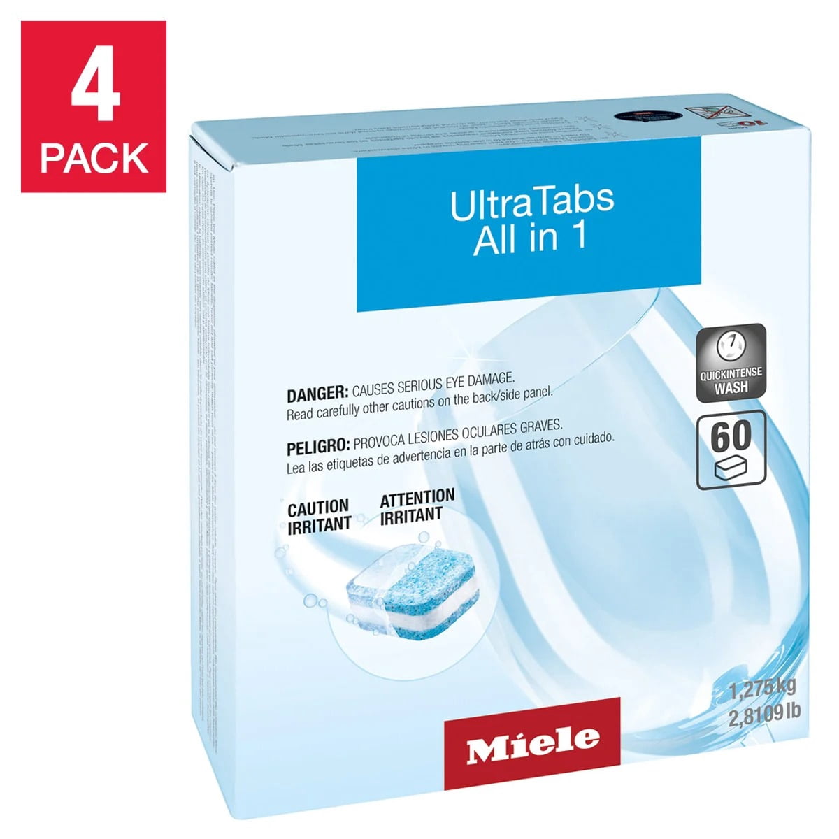 Tablettes de détergent pour lave-vaisselle Miele UltraTabs tout-en-un, 240 unités