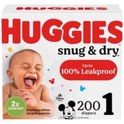 HUGGIES Snug & Dry Diapers, Mega Colossal Pack, Sizes: 1-8