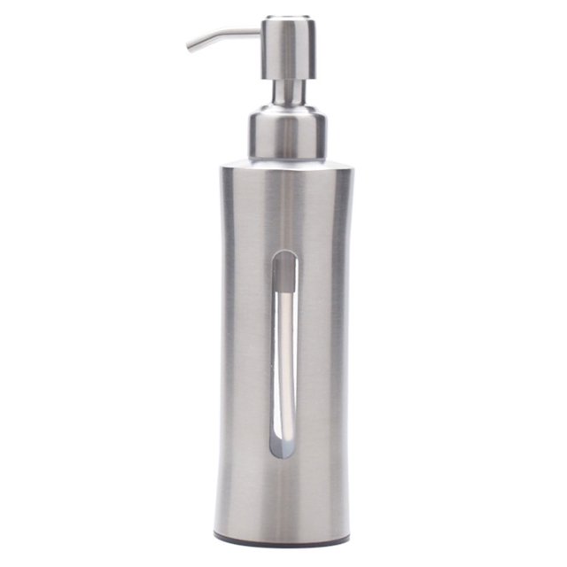 Soap Dispenser Stainless Steel Hand Soap Dispenser Bathroom Bottle (Silver)