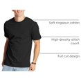 thumbnail image 4 of Hanes T-Shirt Classique à Col Rond en Coton pour Hommes Beefy-T, TG, Noir, 4 of 6