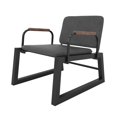 thumbnail image 3 of Manhattan Comfort Whythe Fauteuil d'Appoint Bas en Cuir PU 1.0 Noir, 3 of 3