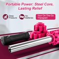 thumbnail image 4 of YISITIAN Muscle Roller Stick, Deep Tissue Massage Tool for Lymphatic Drainage and Soreness Relief, Handheld Recovery Device for Athletes, Runners, and Post-Workout Therapy(Rosered) AZ1014-4660, 4 of 7