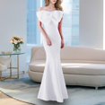 thumbnail image 1 of UPPADA Wedding Guest Dresses for Women One Shoulder Ruched Formal Evening Dress Wrap Ruffle Hem Dress Halter Bodycon Maxi Dress High Waist Party Prom Gown Cocktail Dress Womens Dresses Clearance, 1 of 6