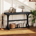 thumbnail image 4 of Gymax Narrow Console Table Vintage Accent Sofa Table w/ Open Storage Shelf Black, 4 of 10