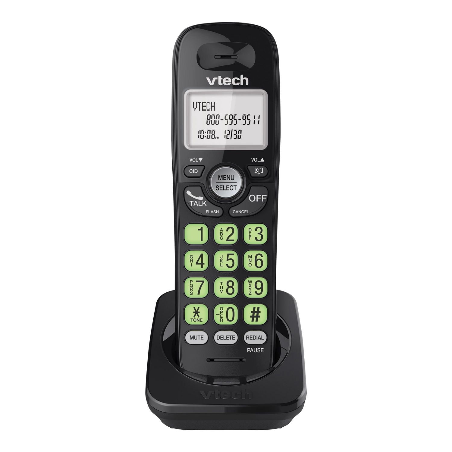 Système de répondeur sans fil DECT 6,0 à 2 combinés sans fil et afficheur des données de l'appelant/ appel en attente CS6224-21 de VTech (noir)