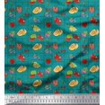 thumbnail image 1 of Soimoi Polyester Crepe Fabric Mix Fruits Print Sewing Fabric Yard 42 Inch Wide, 1 of 3