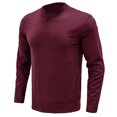 thumbnail image 1 of Mens Pullover Sweater Mens Long Sleeve Crew Neck Pullover Sweater Solid Color Top, 1 of 6